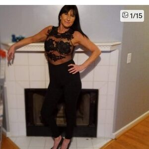 Elegant Black Lace Jumpsuit